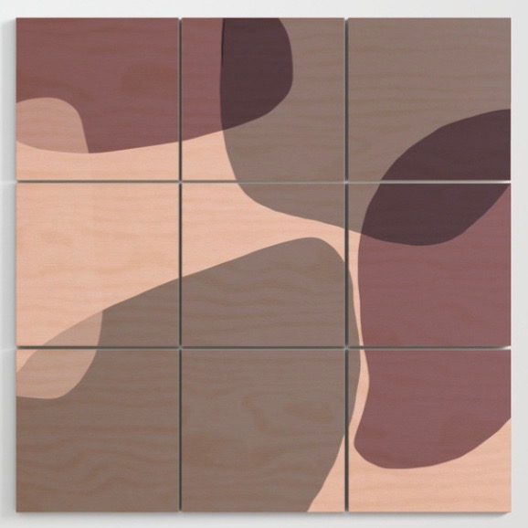Blush Purple and Blue I Wood Wall Art