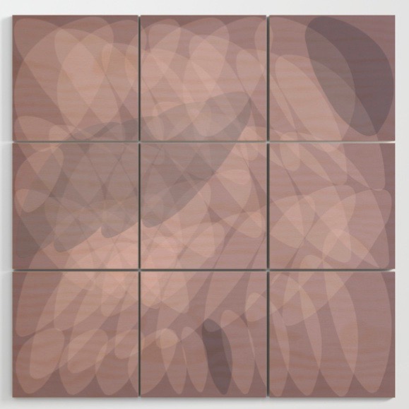 Blush Purple and Blue III Wood Wall Art by Blerta