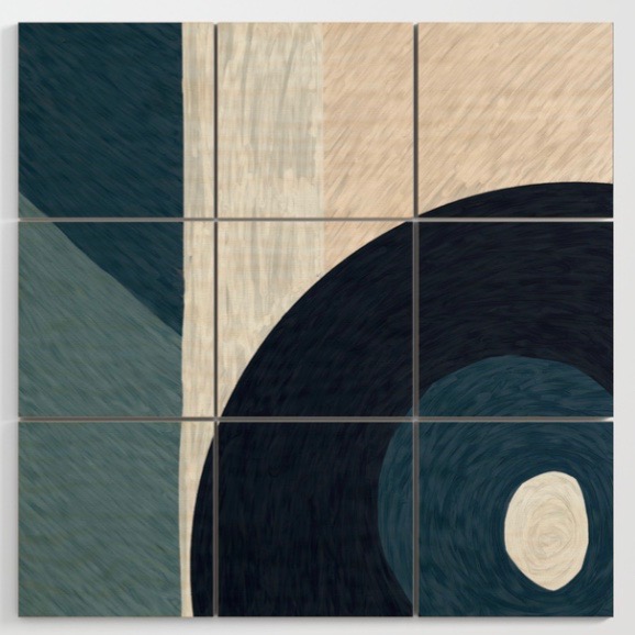Blue and Neutral - Decorative Digital Acrylic Wood Wall Art