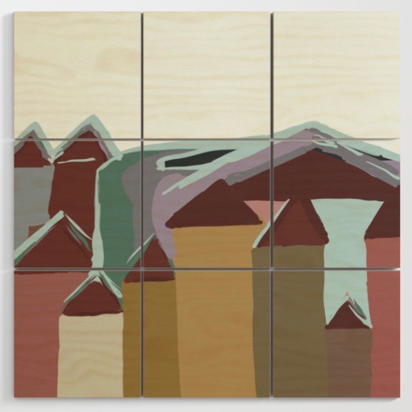 Old Odense VI Wood Wall Art by blerta